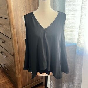 Green Envelope Black Boxy Tank Top